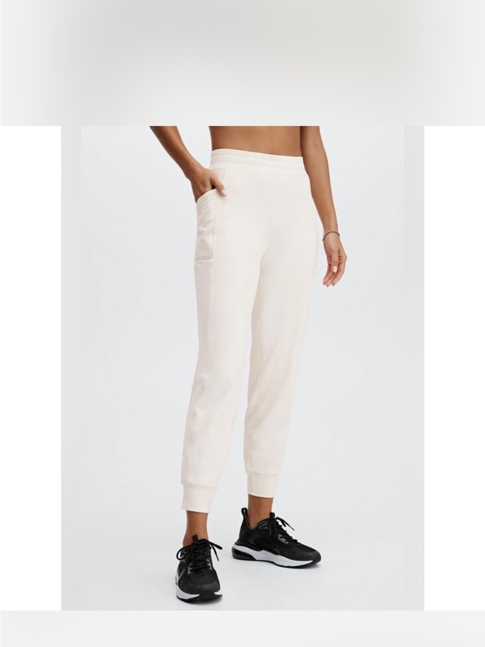 FABLETICS Women's Jogger Pants in Cream